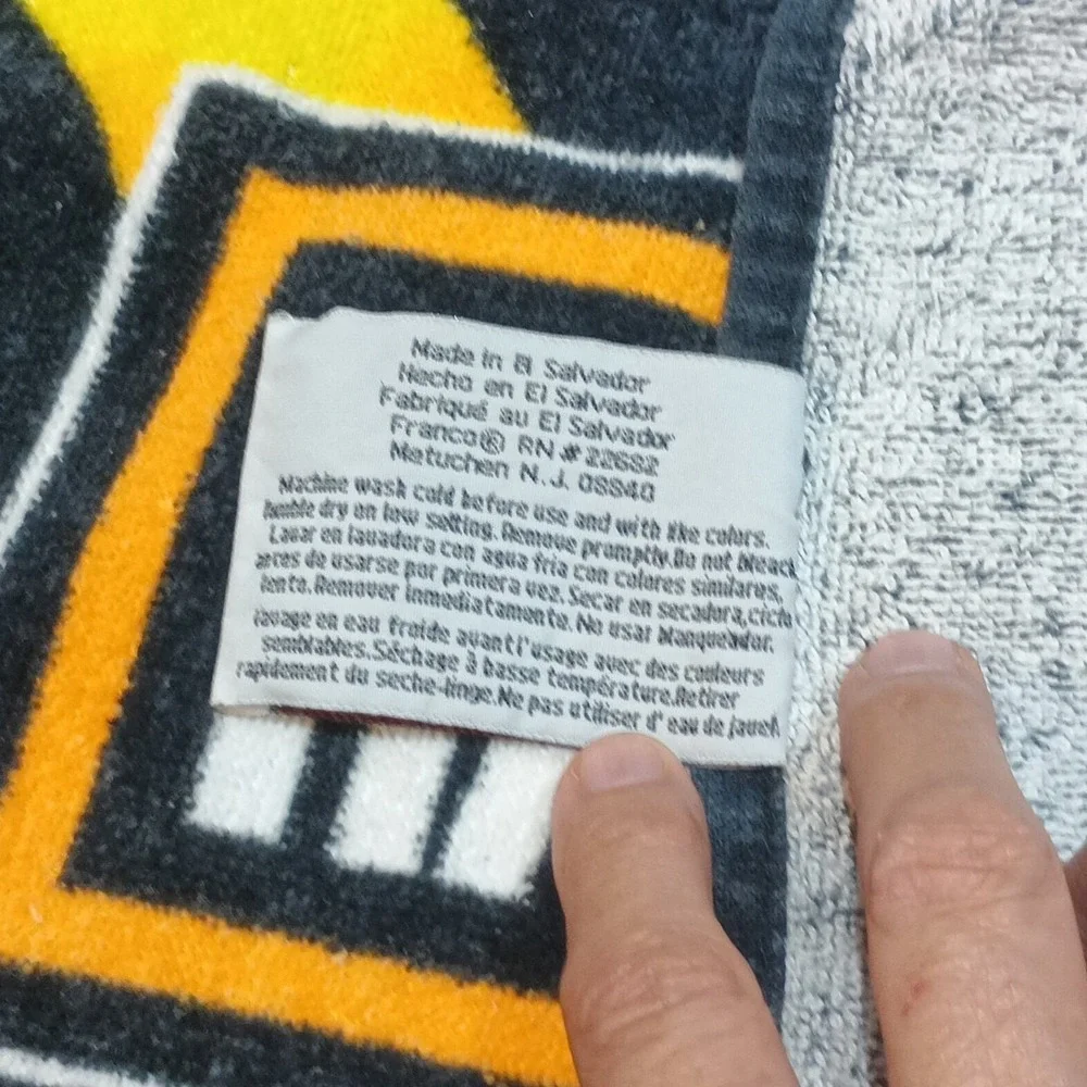 Vintage 90s Harley Davidson Eagle Logo Pattern Towel Beach Bath Biker Motorcycle